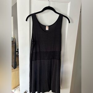 Tropical Escape Black Lace Panel Chemise
